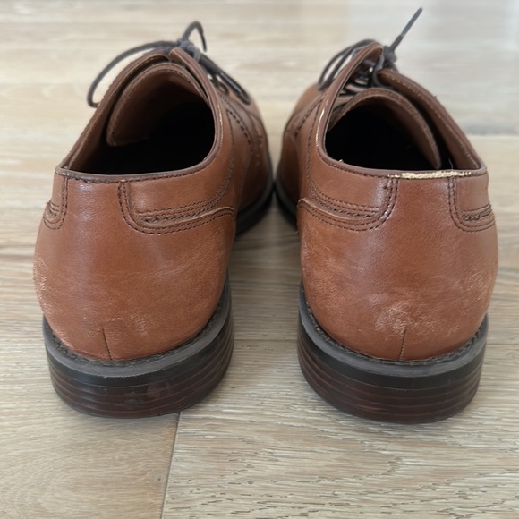 Mens Johnston & Murphy Brown Leather Dress Shoes Size 9 - Picture 6 of 7